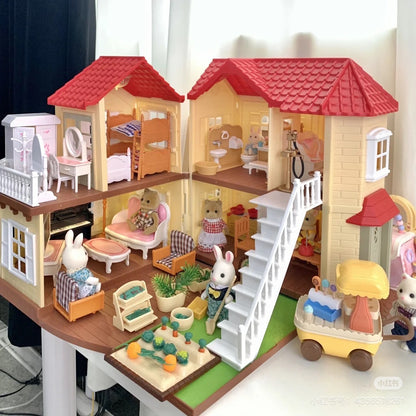 SylvanianFamilies森贝儿家族｜Country Home Furniture Set-Chocolate Rabbit巧克力兔家庭烹饪家具套组/玩具/过家家2166