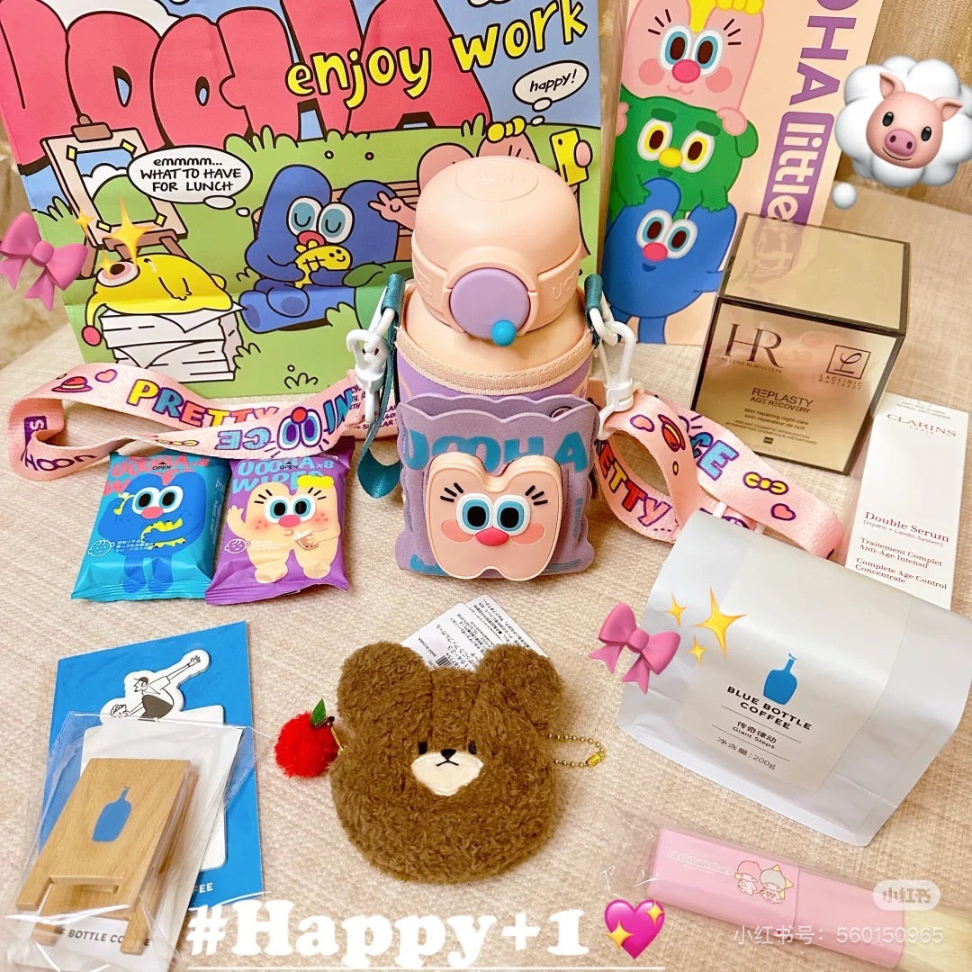 The bear’s school上学熊｜学院限定小熊毛绒零钱包/挂件/小苹果拉链｜約110x80x40mm