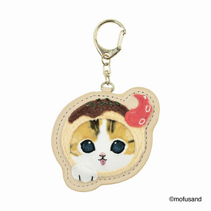 Mofusand｜Fluffy and Fuzzy Patch Keychain/Keyring｜84×103×10mm approx.