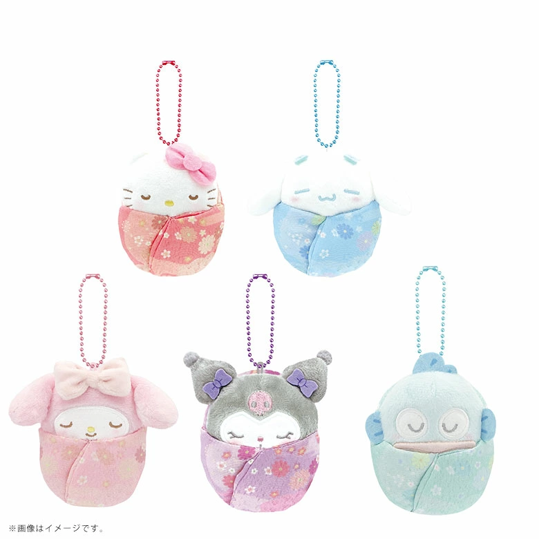 Sanrio｜Muslin Blanket Mascot Holder /Plush Keychain｜4.0 x 12.0 x 11.0cm approx.