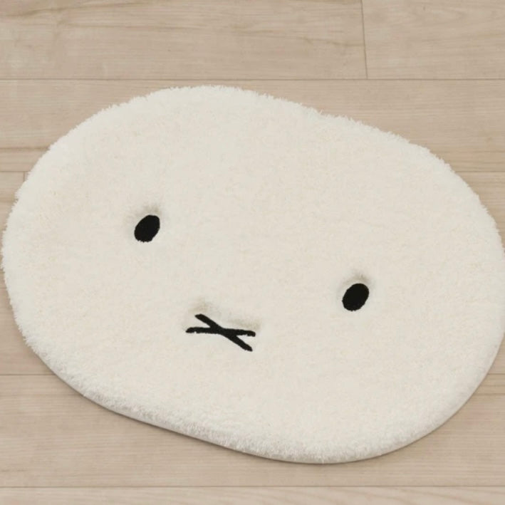 Miffy米菲｜DickBruna-Fluffy Face毛茸茸脸型防滑地垫/地毯｜ 约40×50cm