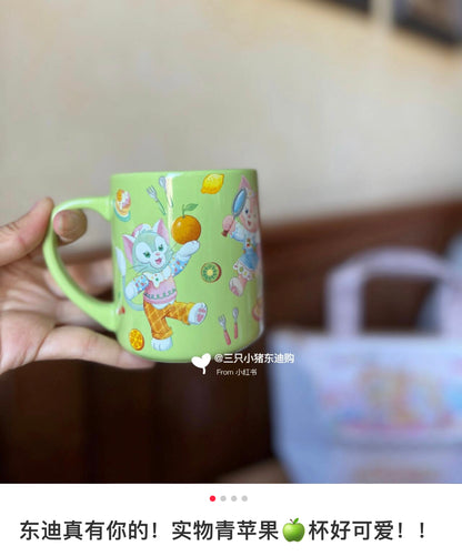 Disney迪士尼｜东迪梦幻奇妙厨房系列餐厅牛油果绿可爱图案马克杯/咖啡杯/水杯