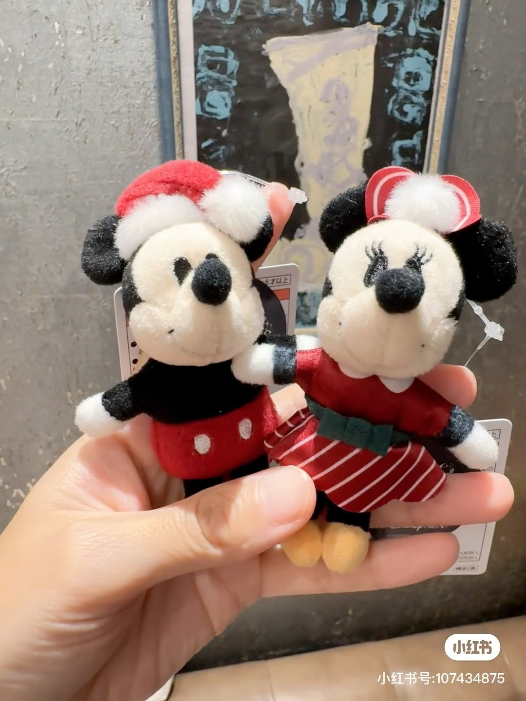 Disney迪士尼｜东迪2024圣诞限定 mini毛绒挂件/吊坠/拉链头/手机扣