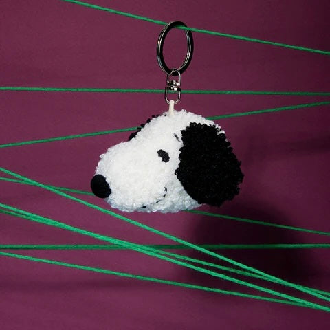 Snoopy史努比｜ECO Tiny Teddy keychain | Cream圣诞奶油雪人毛绒头型钥匙扣挂件/包挂