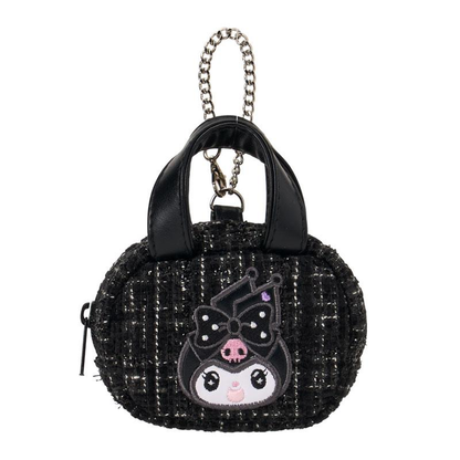 Sanrio｜Monochrome Fashion Series All Black Kuromi Mode Mini Bag Charm｜8.5cm x 4.5cm x 10cm approx.
