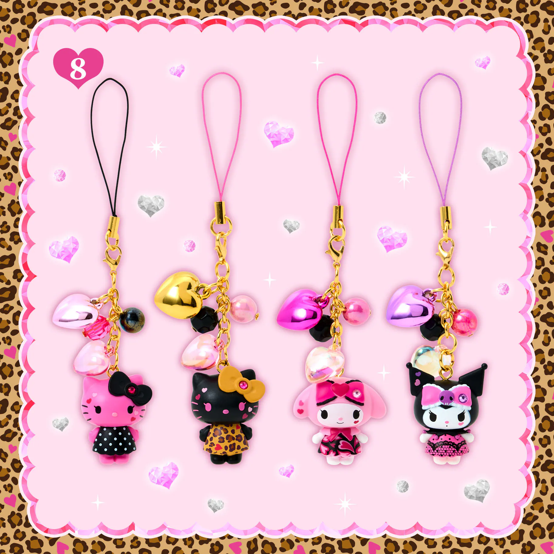 Sanrio｜Maximum Gyaru Style Phone Strap｜W2.8 x D2 x H3.5cm approx.