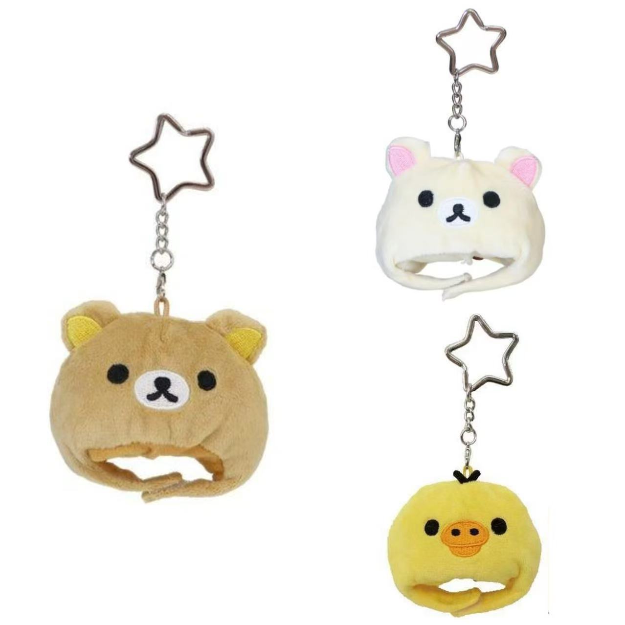 Rilakkuma｜Costume Cap Mascot Holder /Plush Keychain｜80×85×65mm approx.