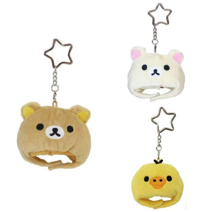 Rilakkuma｜Costume Cap Mascot Holder /Plush Keychain｜80×85×65mm approx.