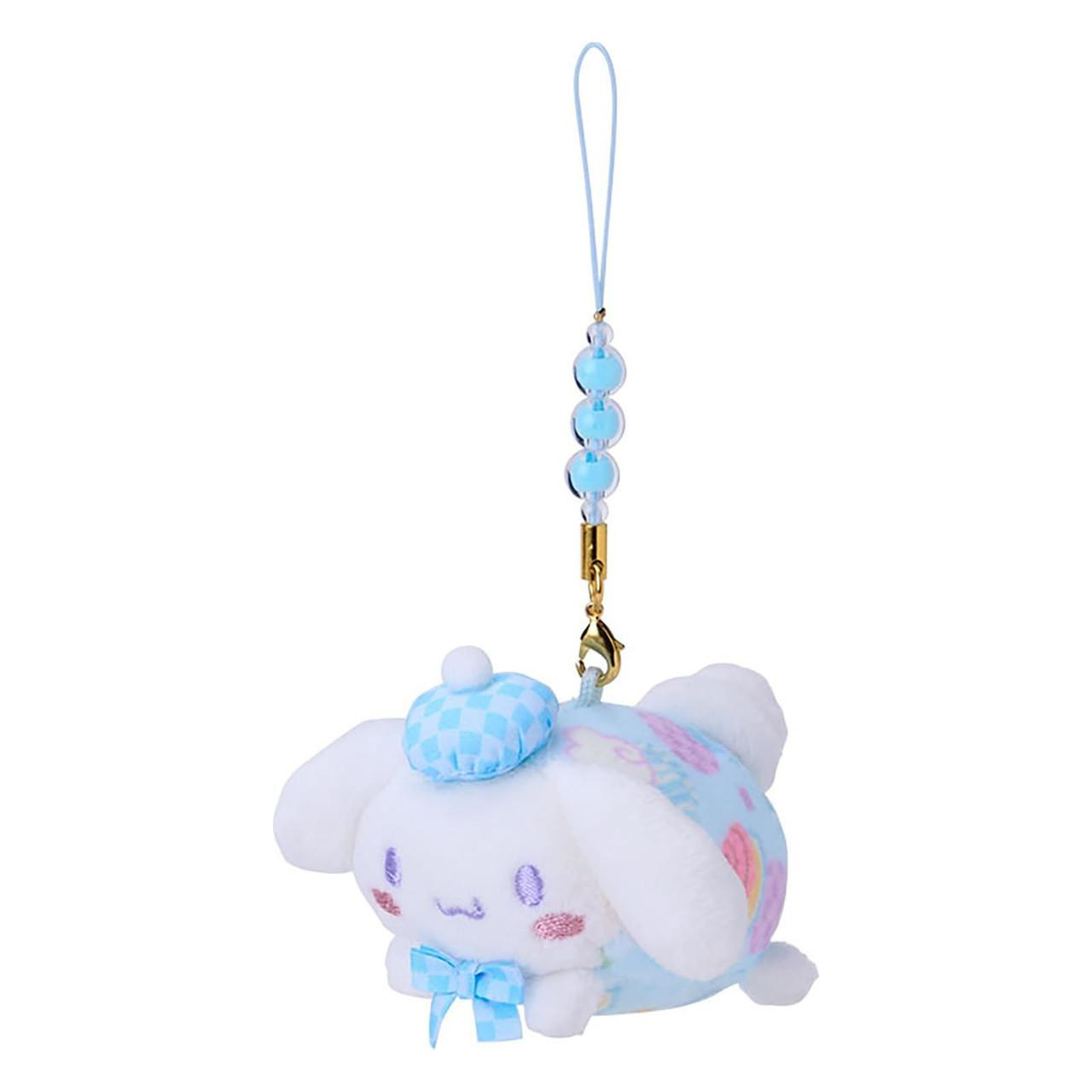 Sanrio三丽鸥｜Mascot Strap Nagomi日式粉彩碎花毛绒圆滚滚玩偶挂件/包挂｜约5.5×7.5×5.5cm
