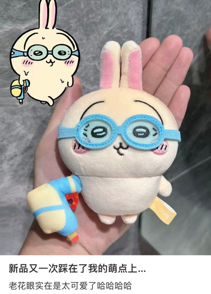 chiikawa｜Goggle Summer  Usagi Mascot Holder /Plush Keychain｜135×105×55mm approx.