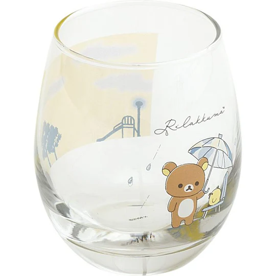 Rilakkuma｜Rainy Day to Sunny Swaying Glass Tumbler｜95×Φ80mm approx.