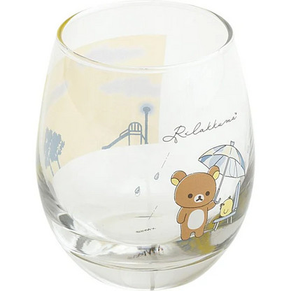 Rilakkuma｜Rainy Day to Sunny Swaying Glass Tumbler｜95×Φ80mm approx.