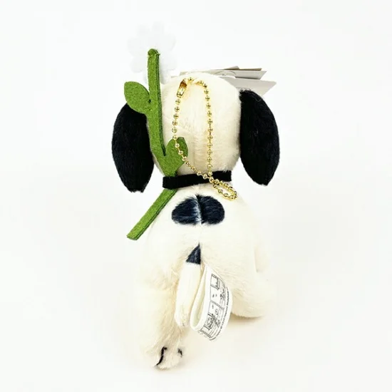 Snoopy｜Peanuts First Snoopy Keychain Mascot Plush Toy75周年限定头顶花花史努比毛绒玩偶挂件/包挂｜12cm×7cm×4cm approx.