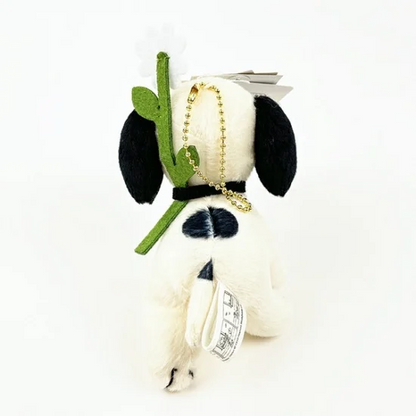 Snoopy｜Peanuts First Snoopy Keychain Mascot Plush Toy75周年限定头顶花花史努比毛绒玩偶挂件/包挂｜12cm×7cm×4cm approx.
