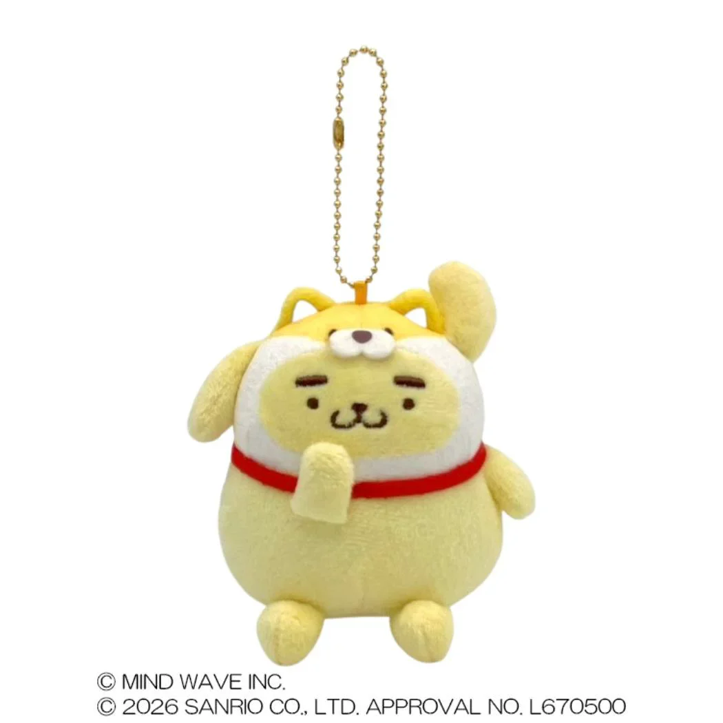 Sanrio｜Shibanban × Pompompurin Mascot Holder /Plush Keychain｜10×10.5×9.5cm approx.