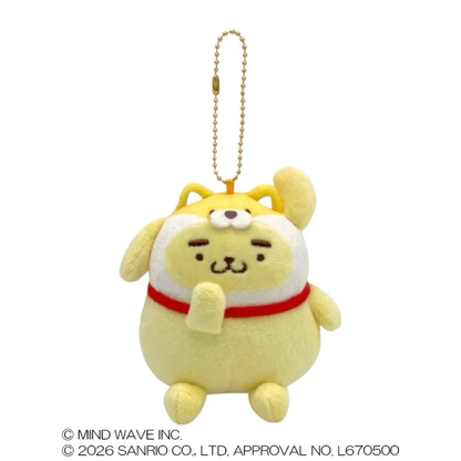 Sanrio｜Shibanban × Pompompurin Mascot Holder /Plush Keychain｜10×10.5×9.5cm approx.