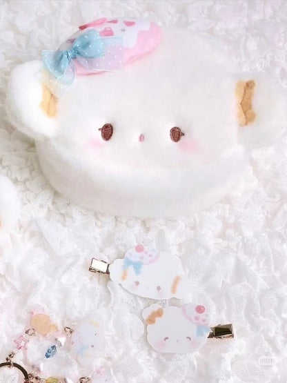 Sanrio｜Cogimyun Sweets Party 10th Anniversary Face-shaped Pouch｜13×6×11.5cm approx.