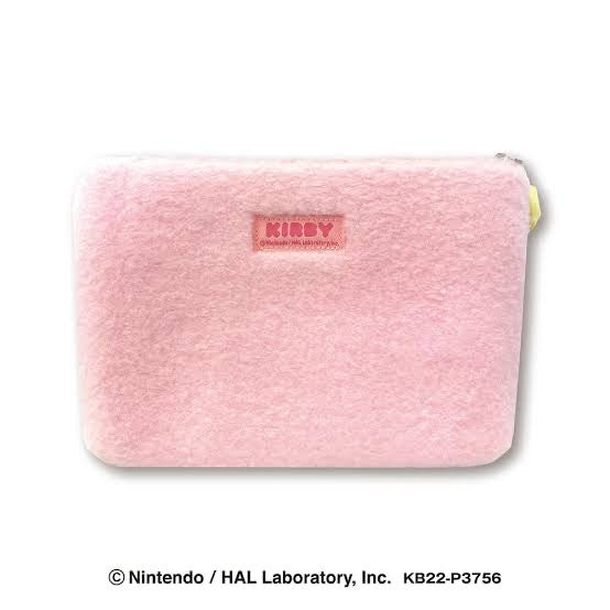Kirby｜毛茸茸可爱化妆包｜約幅19×奥行3.5×高さ13.2cm