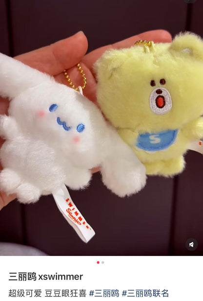 Sanrio｜swimmer (2nd Edition) Mascot Holder /Plush Keychain｜W6×D3.5×H11cm approx.