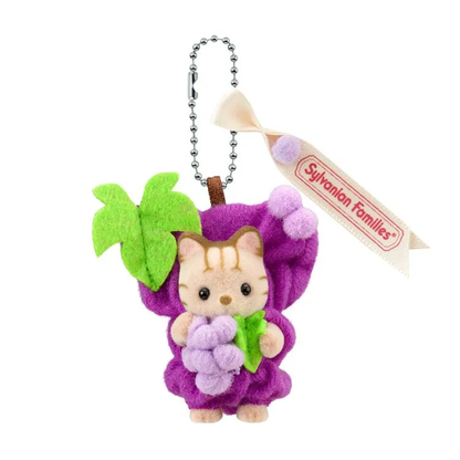【limit 1】SylvanianFamilies｜Calico Cat Baby Grape Keychain