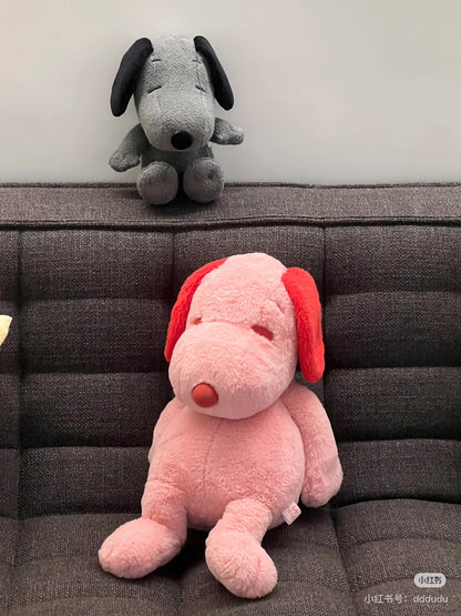 Snoopy｜Peanuts &quot;Happiness is a warm puppy..&quot;pink Plush Dolls/Plush Toy ｜H38 x W25 x D24cm