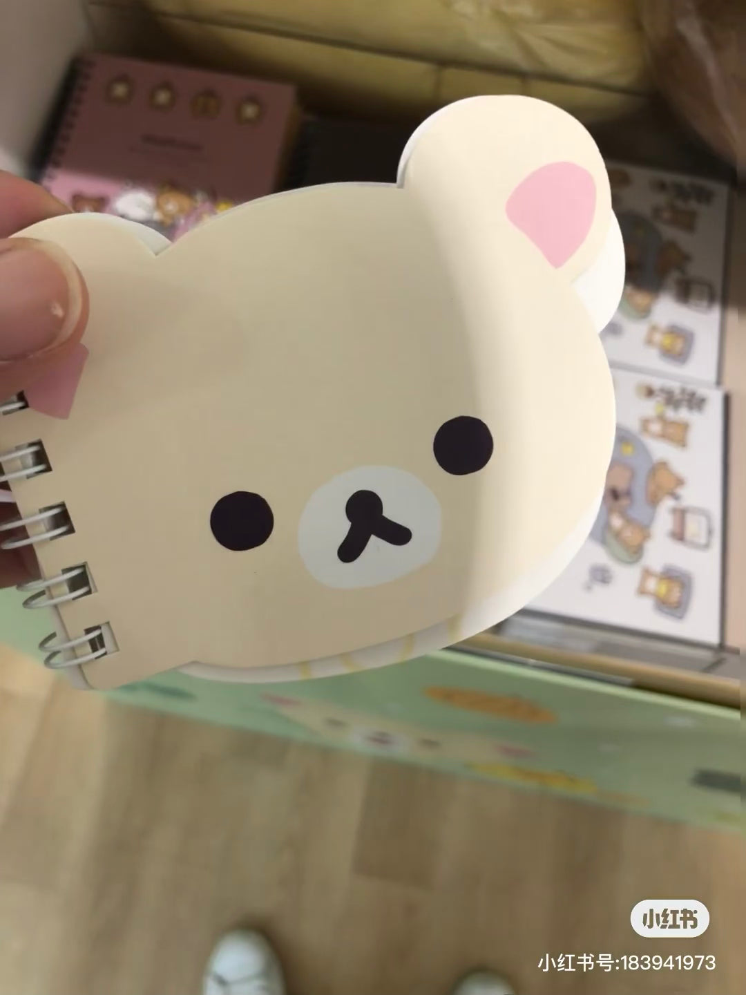 Rilakkuma轻松熊｜Favorite Things Diecut SP Memo Korilakkuma San-x最喜欢的东西系列熊头线圈便签本/备忘录｜80页