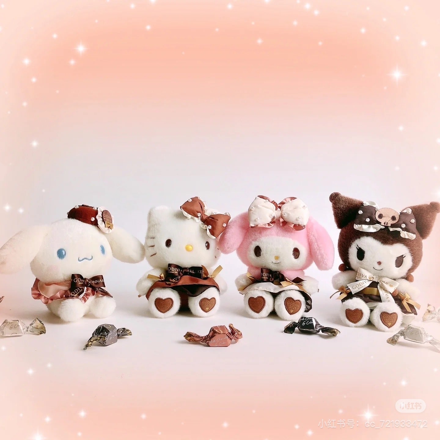 Sanrio三丽鸥｜Plush Doll Hello Kitty Sanrio x GODIVA 2025歌帝梵联名巧克力+毛绒玩偶公仔礼物套装/礼盒