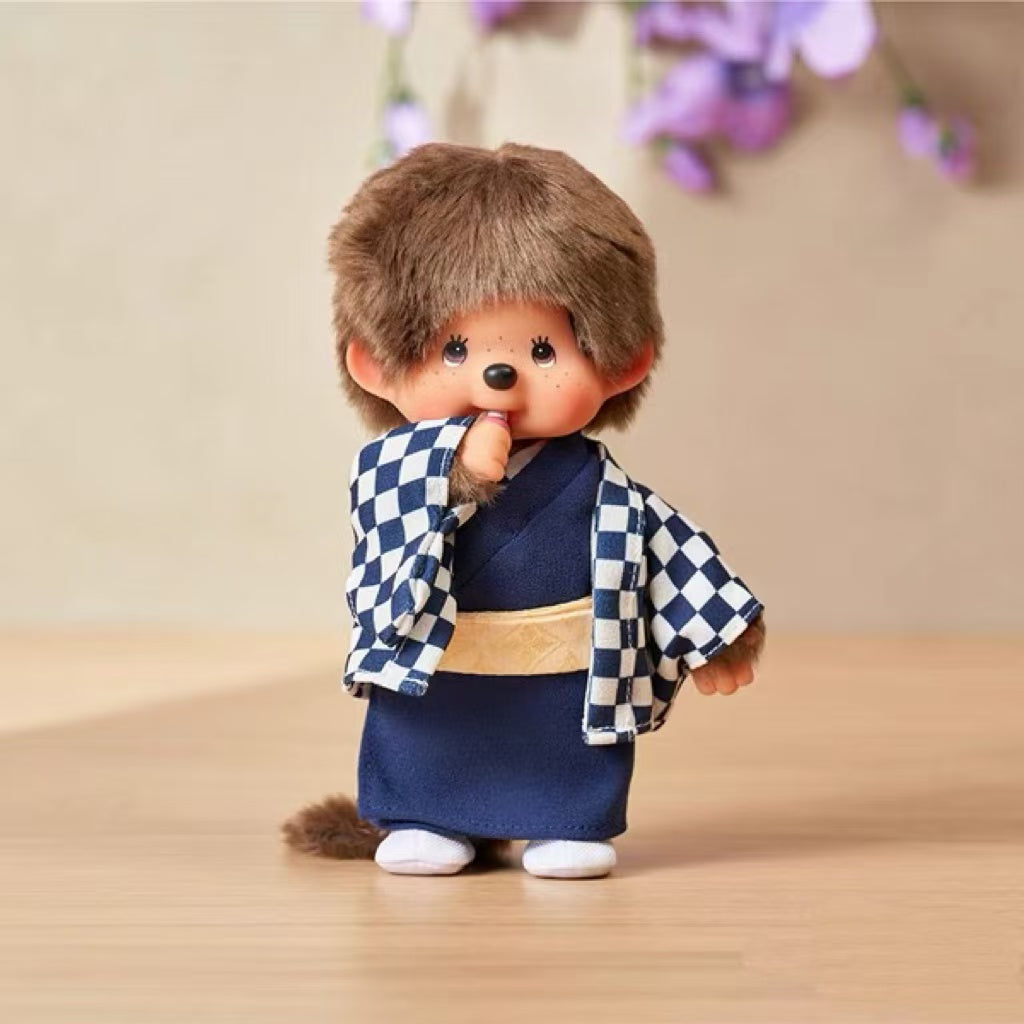 Monchhichi｜Checkered Kimono Plush Dolls/Plush Toy