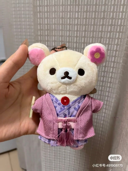 Rilakkuma轻松熊｜地域限定京都岚山浴衣系列可爱角色毛绒玩偶挂件/包挂