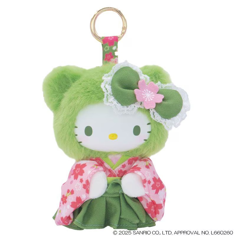 Sanrio｜Hello Kitty Fine Face Mini Mascot Holder /Plush Keychain｜H14 x W11 x D7cm approx.