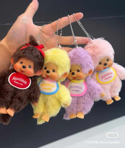 Monchhichi｜Colors Mascot Holder /Plush Keychain｜H13.5 x W8.5 x D5.5 cm approx.