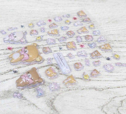 Rilakkuma｜Mini Decorative Flake Stickers｜105×110×10mm approx.