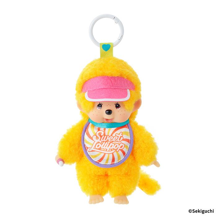 Monchhichi｜Sweet Lollipop Mascot Holder /Plush Keychain｜13.5×8.5×6cm approx.