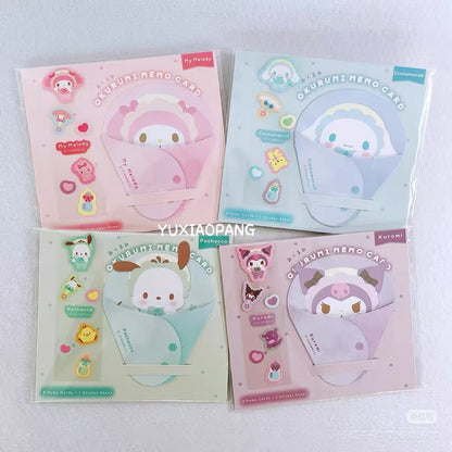 Sanrio｜Baby Swaddles Okurumi Die-cut Memo｜140×140mm approx.