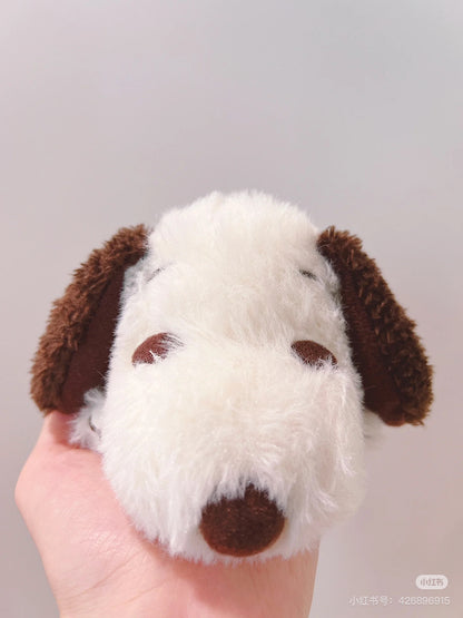 Snoopy史努比｜Nakajima Plush Toy Fuwakuta Plush Toy Mocha S毛茸茸趴趴掌上公仔/玩偶｜约4.1x1.6x4.1cm