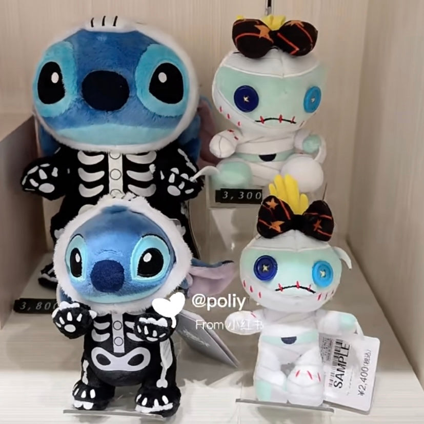 Disney迪士尼｜ Fluffy Plush Toy  / Halloween Skeleton万圣节骷髅玩偶｜ 约25.5×23×15cm