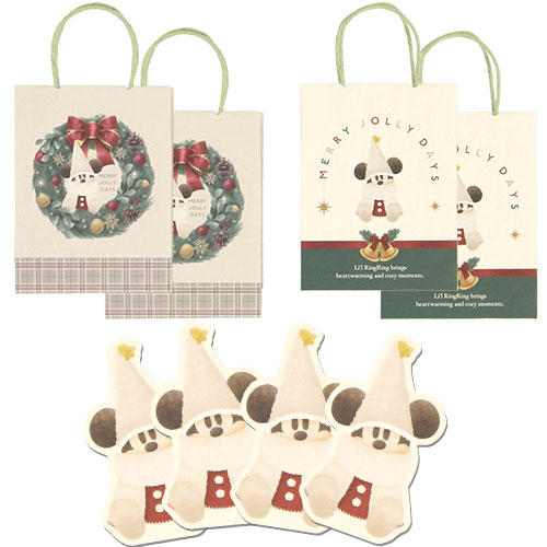 Disney迪士尼 ｜Merry Lil RingRing Mickey 东迪2024圣诞精灵妖精米奇系列礼品手提袋+留言卡套装