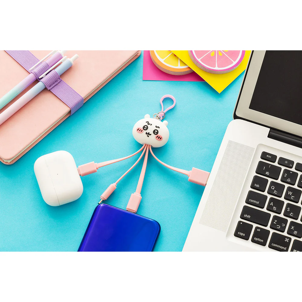 Chiikawa 吉伊卡哇｜獭师多接口充电器挂件/安卓/iphone/type-c/usb｜约H180×W40×D20mm