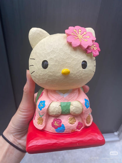 HelloKitty凯蒂猫｜Hello kitty樱花和服坐姿开运存钱罐｜约110x165x110mm