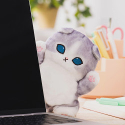 Mofusand|Workplace Intervention Team Nyan Cat:Grey Standing Plush Dolls/Plush Toy|170×120×100mm approx.