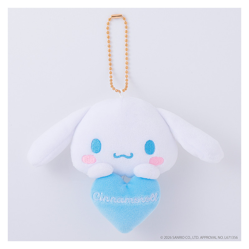 Sanrio｜Heart Tape Measure Mascot Holder /Plush Keychain｜W6.5 × H7.5 cm approx.