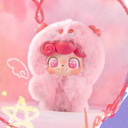 JOTOYS Q.Kid Emotional Hairy Monsters Series Vinyl Plush Keychain Blind Box