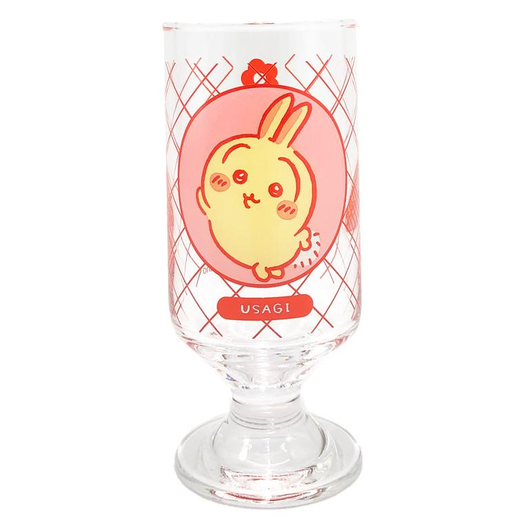 chiikawa｜Retro Cafe Showa Footed Parfait &amp; Dessert Glass with Floral Design｜280m