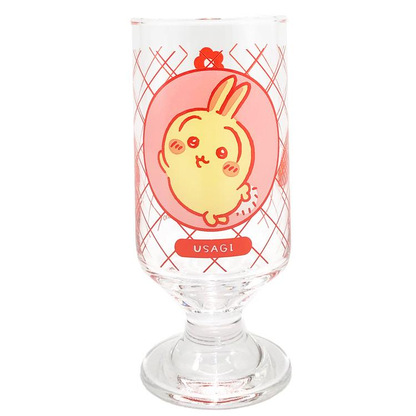 chiikawa｜Retro Cafe Showa Footed Parfait &amp; Dessert Glass with Floral Design｜280m