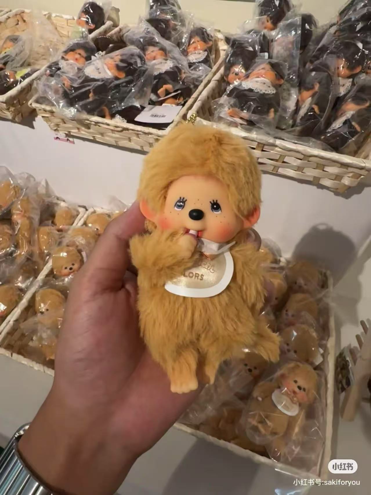 【limit 1】Monchhichi｜Limited Edition colors gold Mascot Holder /Plush Keychain