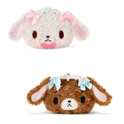 Sanrio｜GRL Collaboration Curly Fur Head Dress SugarBunnies Face Pouch｜12x 18 x 6cm approx.