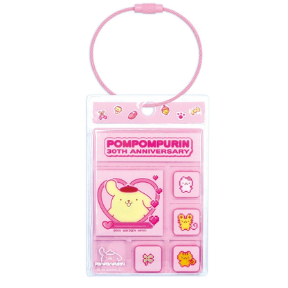 Sanrio｜Pompompurin 30th Anniversary Tile Keychain｜W5.8 x H13.2 x D0.5cm Approx.