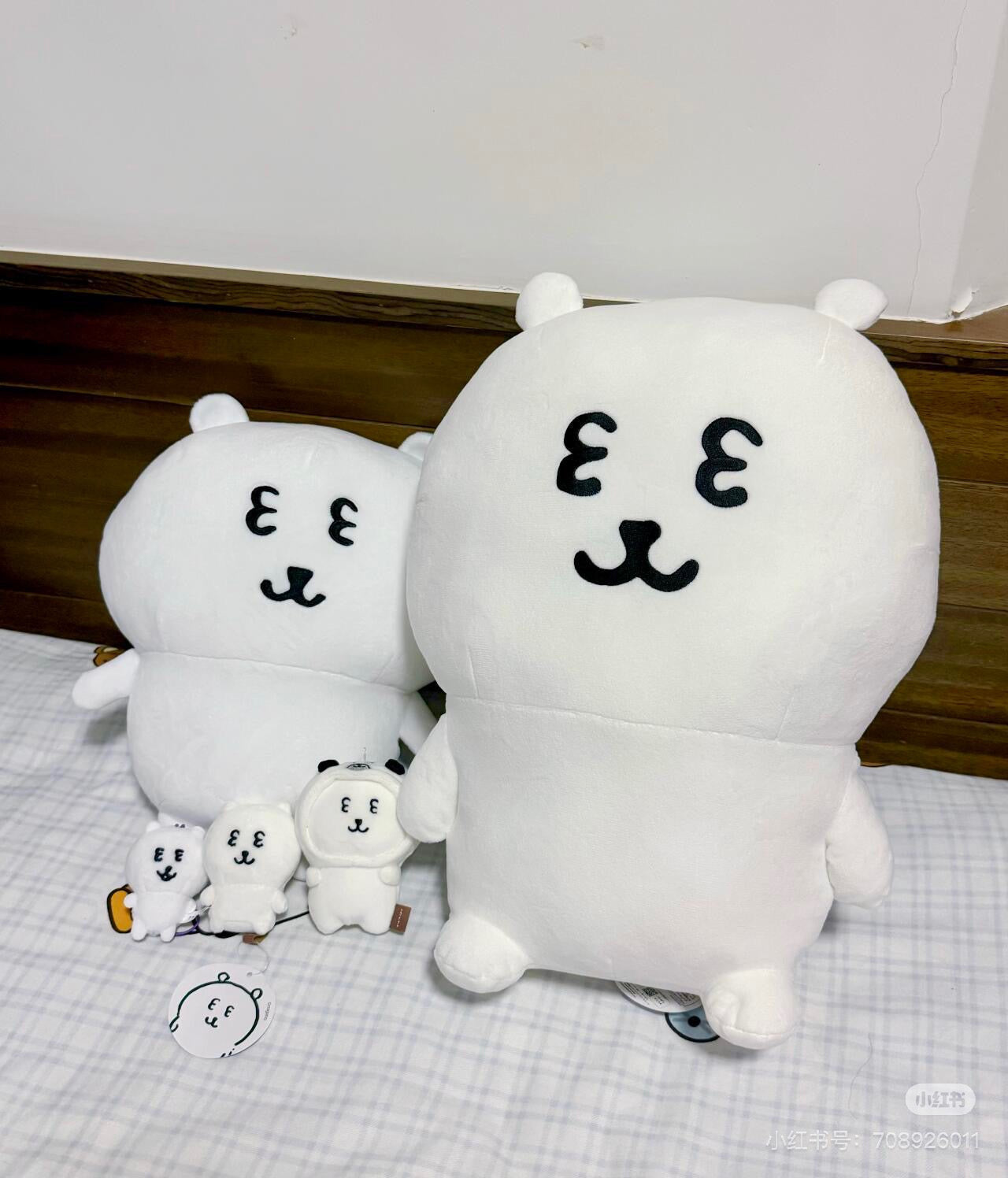 Nagano｜Minimimi Osuwari（Joke Bear/nemui）Mascot Hand-held Plush Toy｜H70×W60×D40mm approx.