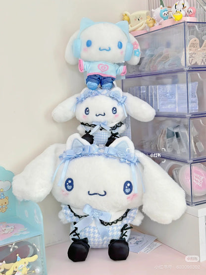 Sanrio三丽鸥｜ Dream Ribbon Plush Toy梦幻蕾丝蝴蝶结千鸟格女仆地雷系毛绒玩偶/公仔｜约 W17.5×D14×H24cm