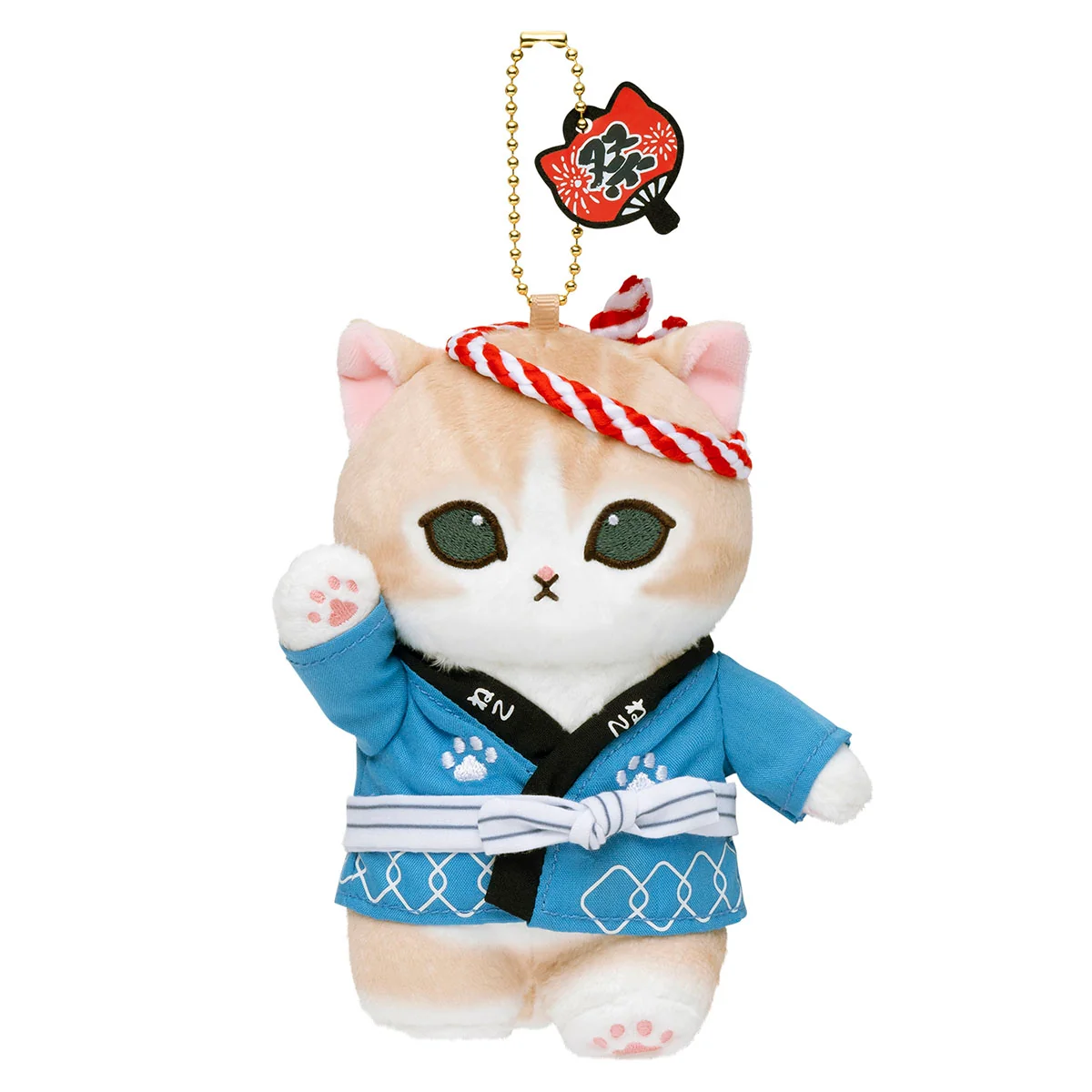 Mofusand｜Wasshoi! Festival Blue Happi Coat Mascot Holder /Plush Keychain｜140×90×60mm approx.